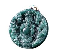 YBGCRD Collar con colgante de jadeíta del Dios de la riqueza, piedras preciosas naturales, regalos para mujer, joyería real de lujo, piedra de jade birmano