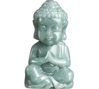 YBGCRD Collar con colgante de jadeíta verde hielo natural tallada con amuleto de la suerte para bebé Buda de la suerte, joyería de regalo de jade vintage