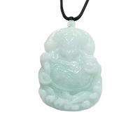 YBGCRD Collar de jade para hombre, colgante de esmeralda natural de Laos, piedra Yuan, dios, padre, yuan, dale un regalo