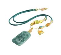 YBGCRD Collar de jade para hombre, colgante de esmeralda natural, dios del agua azul, colgante de piedra Yuan, accesorios de joyería, dale un regalo
