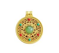 YBGCRD Collar de jade para hombre, collar con colgante natural HeTianYu BiYu de color amarillo antiguo, joyería con colgante de dios de la fortuna de alta calidad, dale un regalo