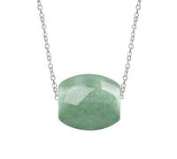 YBGCRD Un colgante de jadeíta con cuentas de transferencia verde frijol plantado, cadena de jade para 1 artículo real