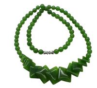 YBGCRD ZHE COLLAR al por mayor Taiwán jade redondo y cuadrado collar 45.7 cm