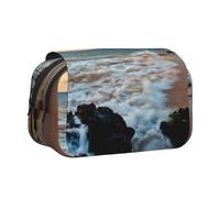 YBGHDAA Beach Maui Hawaii Sunset Sea Waves Clouds - Estuche organizador de bolígrafos de gel, bolsa organizadora portátil para lápices de pintura de artista, Black, Talla única, Organizador de bolsas