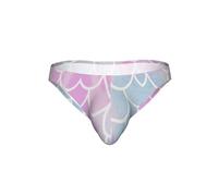 YBGHDAA Calzoncillos de bikini para hombre de talle bajo con estampado de escamas de sirena, ropa interior sexy, bragas elásticas suaves para hombre, Negro, 4XL