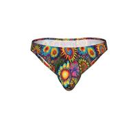 YBGHDAA Calzoncillos de bikini para hombre de talle bajo con estampado hippie, ropa interior sexy, bragas elásticas suaves para hombre, Negro, 4XL