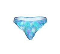 YBGHDAA Calzoncillos de bikini para hombre, de talle bajo, estampado de escamas de sirena doradas, ropa interior sexy, bragas elásticas suaves para hombre, Negro, L