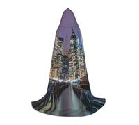 YBGHDAA Capa con capucha para adolescentes de la ciudad de Nueva York para cosplay, fiesta de Halloween, bruja, vampiro, mago, disfraz de baile de máscaras