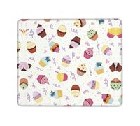YBGHDAA Delicious Cupcakes - Alfombrilla gruesa para mouse de escritorio, borde de bloqueo de puntada precisa, diseño antideslizante para consola de PC, trabajo y estudio