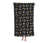 YBGHDAA Dog Paw Prints Basics - Toallas de playa para piscina, suaves, grandes y gruesas