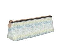 YBGHDAA Estuche escolar triangular con estampado de algas marinas verdes y azules para niños y niñas, White, Talla única, Neceser de maquillaje