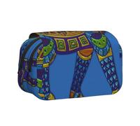 YBGHDAA Estuche organizador de bolígrafos de gel con estampado de elefante, bolsa portátil para lápices de pintura de artista, Black, Talla única, Organizador de bolsas