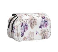 YBGHDAA Estuche organizador de bolígrafos de gel con estampado de hojas de uva, bolsa organizadora portátil para lápices de pintura de artista, Black, Talla única, Organizador de bolsas