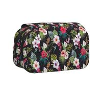 YBGHDAA Estuche organizador de bolígrafos de gel con estampado floral, bolsa organizadora portátil para lápices de pintura de artista, Black, Talla única, Organizador de bolsas