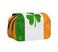 YBGHDAA Estuche organizador de bolígrafos de gel con impresión de bandera irlandesa, bolsa portátil para lápices de pintura de artista, Black, Talla única, Organizador de bolsas