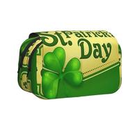 YBGHDAA Estuche organizador de bolígrafos de gel con impresión del día de San Patricio, bolsa organizadora portátil para lápices de pintura de artista, Black, Talla única, Organizador de bolsas