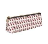 YBGHDAA Estuche para lápices con diseño de casa de Navidad de alce, triangular, bonito estuche para rotuladores, regalo para niños y niñas, White, Talla única, Neceser de maquillaje