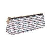 YBGHDAA Estuche para lápices escolar con estampado de tren monorraíl, bonito estuche triangular para bolígrafos para niños y niñas, White, Talla única, Neceser de maquillaje