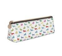 YBGHDAA Estuche triangular con diseño de conejos en diferentes posturas para niños y niñas, White, Talla única, Neceser de maquillaje