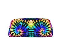 YBGHDAA Exotic Tribe - Estuche de piel con estampado de teñido anudado para niños y niñas, estuche de maquillaje con cremallera, Gold, Talla única, Neceser de maquillaje