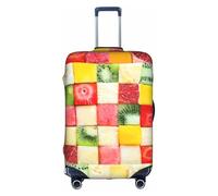 YBGHDAA Funda para maleta con estampado de sandía Kiwi con cremallera, agujeros para el mango, material elástico que mantiene el equipaje cerrado, ideal para viajes, White, M