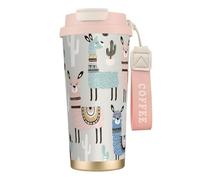 YBGHDAA Llama Cactus 316 - Taza de café de viaje en acero inoxidable, vaso de café con fugas, aislado con forro, taza térmica