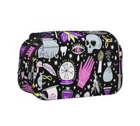 YBGHDAA Magic Witch Witchcraft - Estuche organizador portátil para lápices de gel con impresión de dibujo bohemio, Black, Talla única, Organizador de bolsas