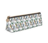 YBGHDAA Parrots On Branches - Estuche para lápices escolar, diseño triangular, bonito estuche para rotuladores, regalo para niños y niñas, White, Talla única, Neceser de maquillaje