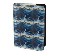 YBGHDAA Rocky Mountain - Soporte para pasaporte con impresión de montaña de viaje imprescindible para mujeres y hombres, se adapta a todos los pasaportes estándar, Black, Talla única