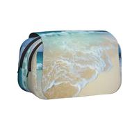 YBGHDAA Serene Coastal - Estuche organizador de bolígrafos de gel con impresión costera, bolsa portátil para lápices de pintura, Black, Talla única, Organizador de bolsas