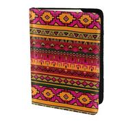 YBGHDAA Soporte para pasaporte con estampado bohemio de arte popular mexicano, imprescindible para mujeres y hombres, cartera para pasaporte, compatible con todos los pasaportes estándar, Black, Talla