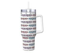 YBGHDAA Taza con diseño de tren monorraíl de 40 onzas con asa, vaso de acero inoxidable a prueba de fugas para mujeres y hombres
