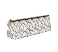 YBGHDAA White Trees - Estuche para lápices escolar, diseño de camuflaje, triangular, bonito estuche para marcadores para niños y niñas, White, Talla única, Neceser de maquillaje