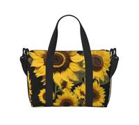 ybhgvc Golden Sunflowers Print - Bolsa de viaje unisex, ligera, resistente al agua, para fin de semana o vacaciones