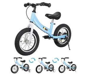 YBIKE Bicicleta De Equilibrio 2 En 1,Bicicletas para Niños Función De Doble Uso,Adecuada para Niños De 1 a 7 Años, 12,14,16 Pulgadas con Freno, Pedal, Teoría De La Formación