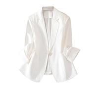 Ybing Blazer Chaqueta blazer elegante con estampado de lunares con botones de solapa, abrigo de traje, chaqueta de traje de manga larga, abrigo de moda, abrigo adolescente, niña, negocios, oficina