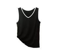 Ybing Camiseta sin mangas para mujer, elegante, cuello en V, suave, sin mangas, camiseta ligera de tirantes para verano, chaleco fino, cómodo, camiseta deportiva para correr, beige, XXXL