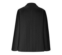 Ybing Chaqueta blazer deportiva elegante de color liso jacquard blazer corte ajustado abrigo de traje botones solapa chaqueta de traje de moda de manga larga traje abrigo adolescente niña negocios