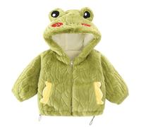 Ybing Chaqueta de peluche para niña, estampado de leopardo, chaqueta de forro polar, chaqueta cálida de invierno con orejas, chaqueta de felpa suave, cómoda de algodón, abrigo de invierno, abrigo de