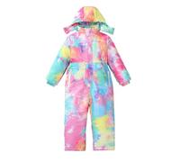 Ybing Galaxia Traje de Nieve de una Pieza Niños Niñas Cálido Mono de Esquí Unisex Niños Traje de Esquí a Prueba de Viento Mono de Nieve Exterior Softshell Chaqueta de Esquí Conjunto de Pantalones de