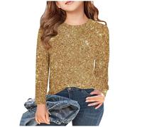 Ybing Jersey para niña Gracioso Nuevo 3D Impreso Camiseta de manga larga Elegante Cuello en O Blusa Adelgazante Jersey Parte superior ligera Clásico Camiseta de manga larga Top Básico Túnica Algodón