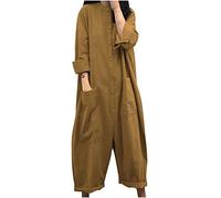 Ybing Mono de mujer casual de algodón y lino, pantalones de verano con cintura elástica, pantalones de pierna ancha, pantalones informales, ligeros, informales, sueltos, de trabajo, palazzo,