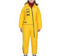 Ybing Mono de nieve para niños, impermeable, mono de esquí, más grueso, cálido, mono de esquí transpirable con capucha, bloque de color, mono termico, impermeable, de lluvia, con rayas reflectantes