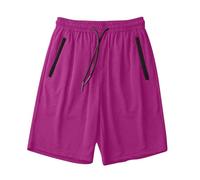 Ybing Pantalones cortos deportivos de seda de hielo para hombre y mujer, de secado rápido, pantalones cortos de ocio monocolor, pantalones deportivos ligeros, transpirables, cintura elástica