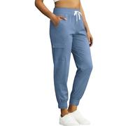 Ybing Pantalones de protección solar para mujer, informales, lisos, rectos, cintura elástica, pantalones de verano con cordón, de secado rápido, pantalones deportivos para verano, senderismo