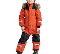Ybing Traje de nieve para niños, resistente al agua, mono de esquí grueso y cálido, transpirable, traje de esquí con capucha, bloque de color, mono térmico de una pieza, mono impermeable con rayas