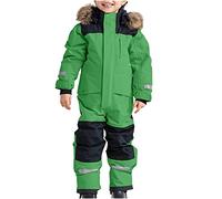 Ybing Traje de nieve para niños, resistente al agua, mono de esquí grueso y cálido, transpirable, traje de esquí con capucha, bloque de color, mono térmico de una pieza, mono impermeable con rayas