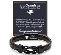 YBISNAIRE Ideas para el día de San Valentín, regalo para hombres, marido, novio, mi hombre, pulseras de cuero con infinito, regalo para él, regalo para cumpleaños, aniversario, jubilación, día del