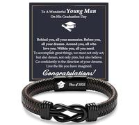 YBISNAIRE Ideas para el día de San Valentín, regalos para hombre, marido, novio, mi hombre, papá, pulseras de cuero con infinito, regalo para él, regalo para cumpleaños, aniversario, jubilación