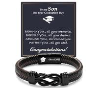 YBISNAIRE Ideas para el día de San Valentín, regalos para hombre, marido, novio, mi hombre, papá, pulseras de cuero con infinito, regalo para él, regalo para cumpleaños, aniversario, jubilación